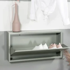 Trendhopper Schoenenkast Bobbie 1 lade Dusty Green (4 paar schoenen)^ Schoenenkasten