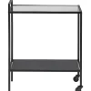 Trendhopper Serveertrolley San Diego zwart met glasplaat^ Koken & Tafelen