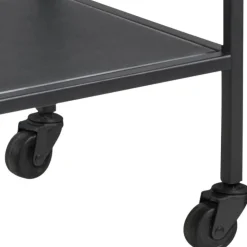 Trendhopper Serveertrolley San Diego zwart met glasplaat^ Koken & Tafelen