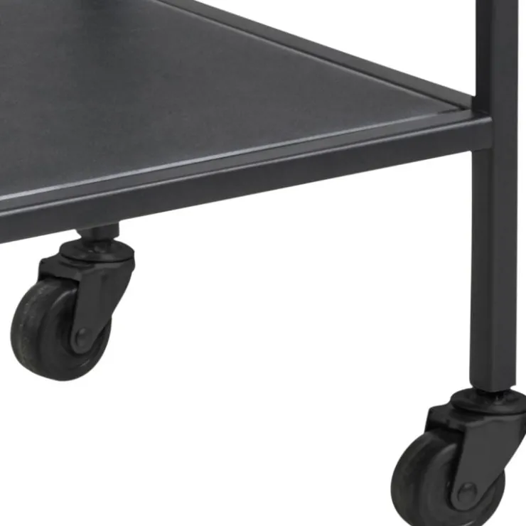 Trendhopper Serveertrolley San Diego zwart met glasplaat^ Koken & Tafelen