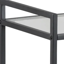Trendhopper Serveertrolley San Diego zwart met glasplaat^ Koken & Tafelen