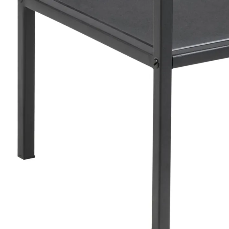 Trendhopper Serveertrolley San Diego zwart met glasplaat^ Koken & Tafelen