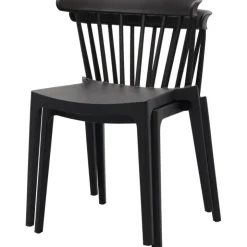 Trendhopper Spijlenstoel Bliss Zwart Outdoor^ Outdoor|Eetkamerstoelen