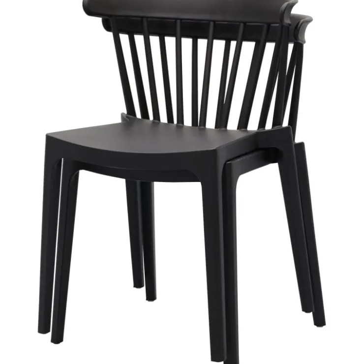 Trendhopper Spijlenstoel Bliss Zwart Outdoor^ Outdoor|Eetkamerstoelen