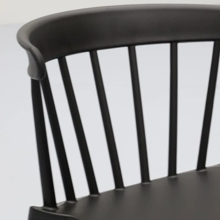 Trendhopper Spijlenstoel Bliss Zwart Outdoor^ Outdoor|Eetkamerstoelen