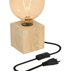 Trendhopper Tafellamp Block Hout^ Bureau- & Tafellampen
