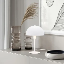 Trendhopper Tafellamp Nola mat wit excl. 1x E14 4,9W^ Bureau- & Tafellampen