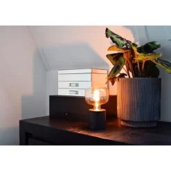 Trendhopper Tafellamp Round Zwart^ Bureau- & Tafellampen