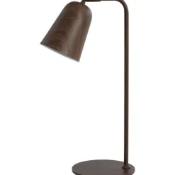 Trendhopper Tafellamp Selamo houtprint Donkerbruin^ Bureau- & Tafellampen