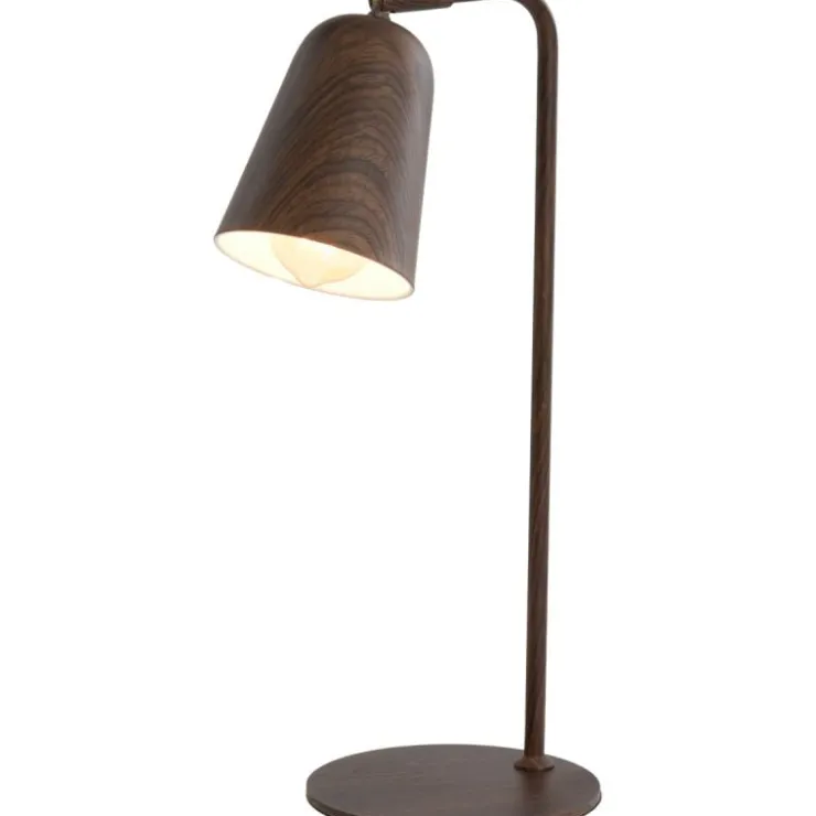 Trendhopper Tafellamp Selamo houtprint Donkerbruin^ Bureau- & Tafellampen