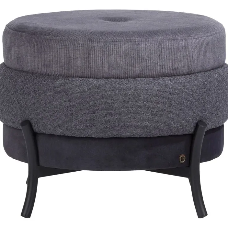 Trendhopper Timeless - macaron poef h43cm Coco Maison Antraciet^ Poefjes & Krukjes