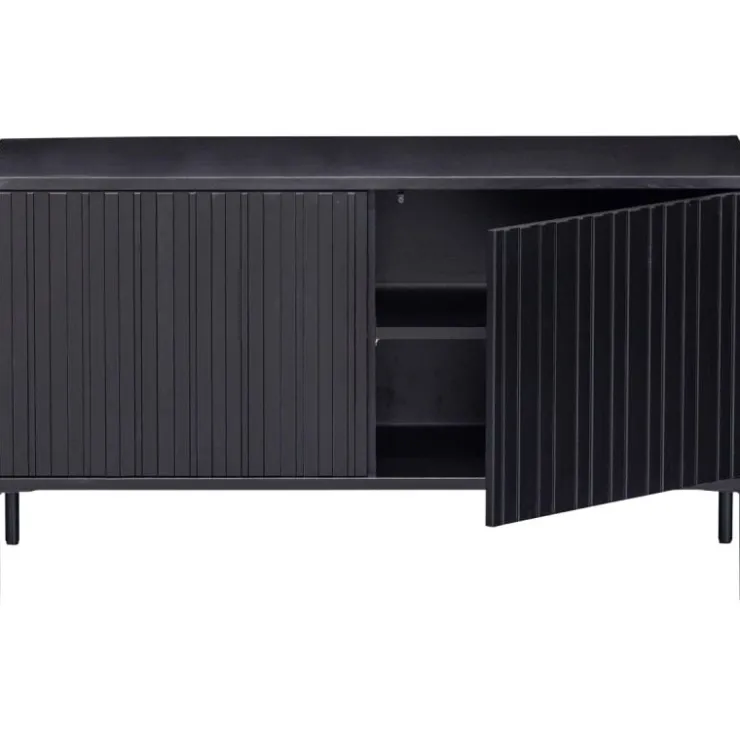 Trendhopper Tv-meubel Gravure New 100 cm Grenen Zwart^ Tv-Meubels