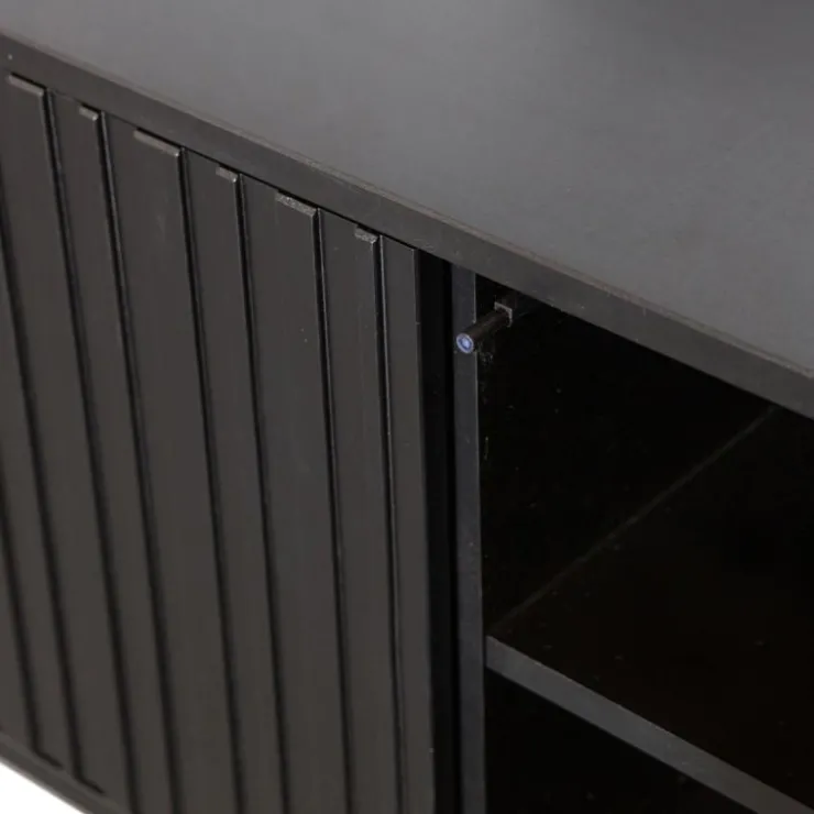 Trendhopper Tv-meubel Gravure New 100 cm Grenen Zwart^ Tv-Meubels