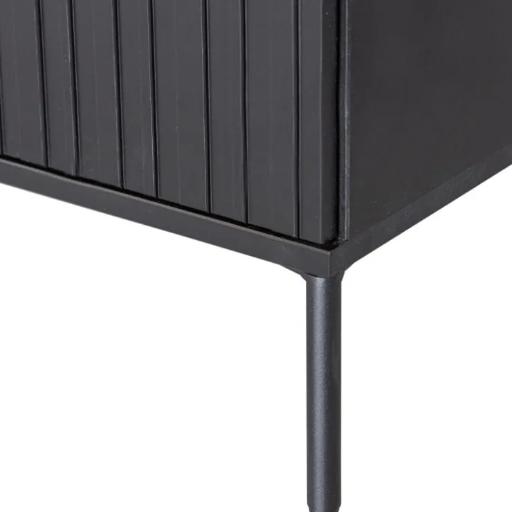 Trendhopper Tv-meubel Gravure New 100 cm Grenen Zwart^ Tv-Meubels