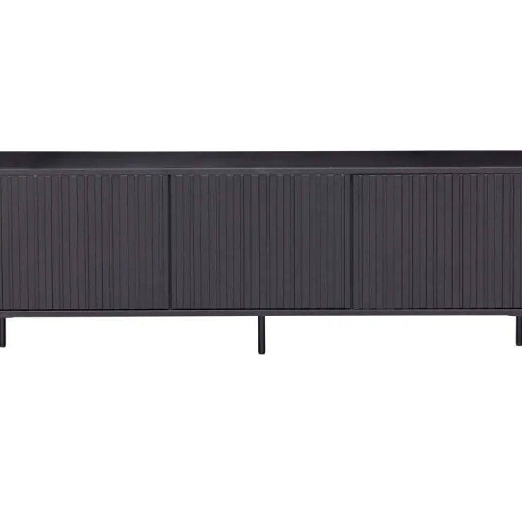 Trendhopper Tv-meubel Gravure New 150 cm Grenen Zwart^ Tv-Meubels