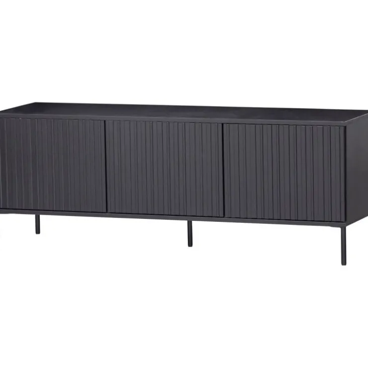 Trendhopper Tv-meubel Gravure New 150 cm Grenen Zwart^ Tv-Meubels