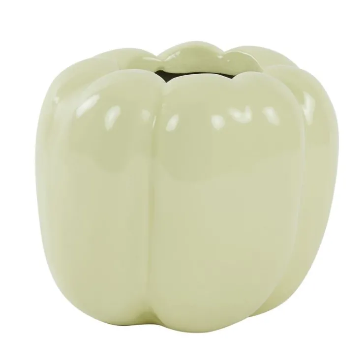 Trendhopper Vaas deco 25x25x21 cm BELLPEPPER glans licht geel^ Woonaccessoires