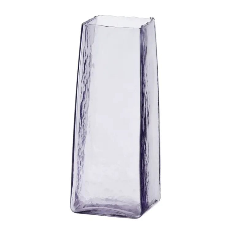 Trendhopper Vaas 10x10x25 cm IDUNA glas lila^ Woonaccessoires
