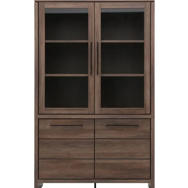Trendhopper Vitrinekast Sefro 123 cm incl. verlichting^ Opbergkasten