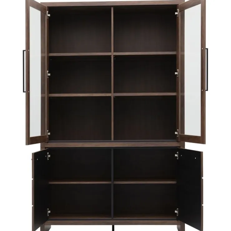 Trendhopper Vitrinekast Sefro 123 cm incl. verlichting^ Opbergkasten