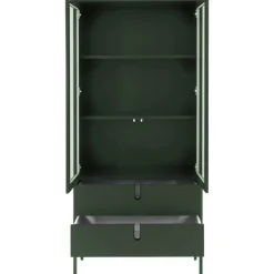 Trendhopper Vitrinekast Unique groen^ Opbergkasten