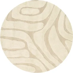 Trendhopper Vloerkleed Chase rond creme 12^ Vloerkleden