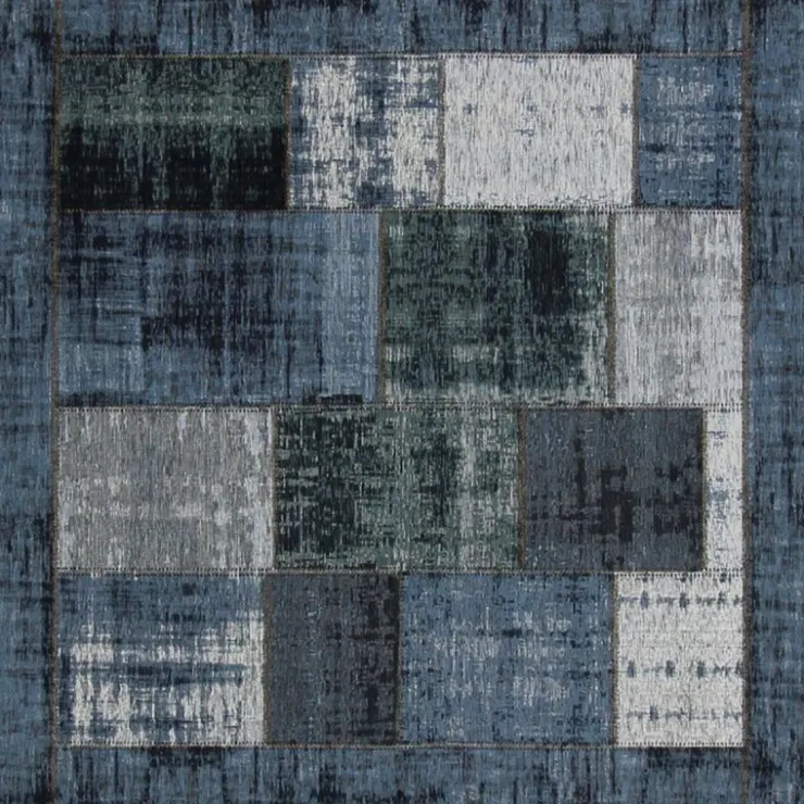 Trendhopper Vloerkleed Pablo delfts blauw 200x200^ Vloerkleden