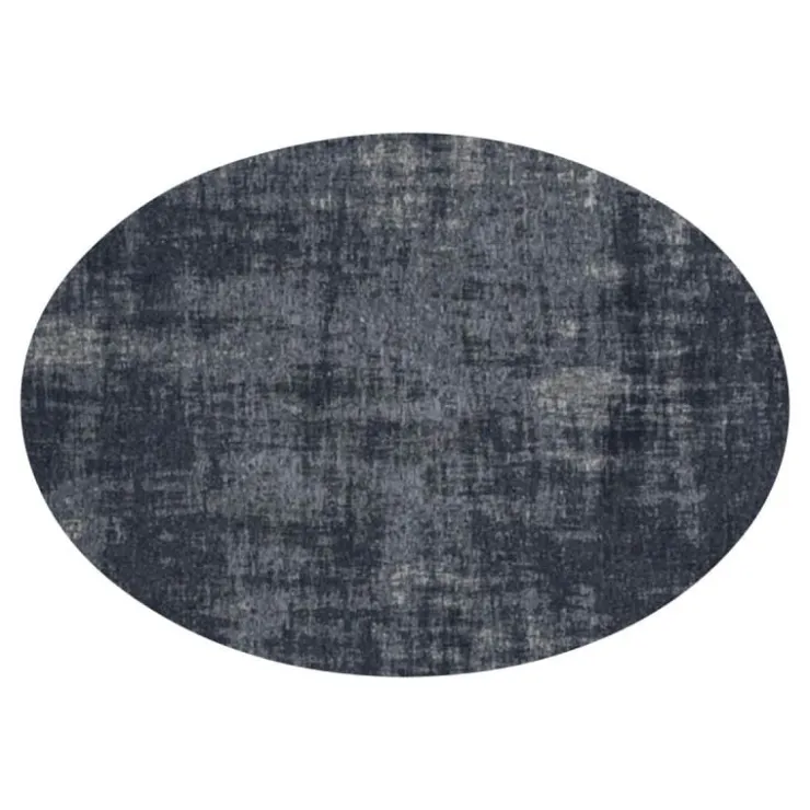Trendhopper Vloerkleed Rovinj ellips donkerblauw 35^ Vloerkleden