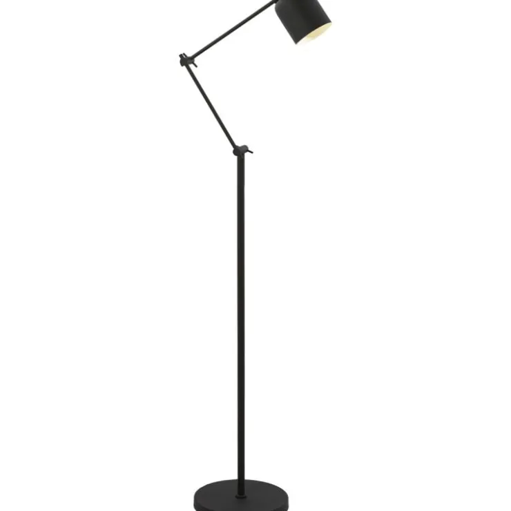 Trendhopper Vloerlamp Riksja mat Zwart + dimmer^ Vloerlampen