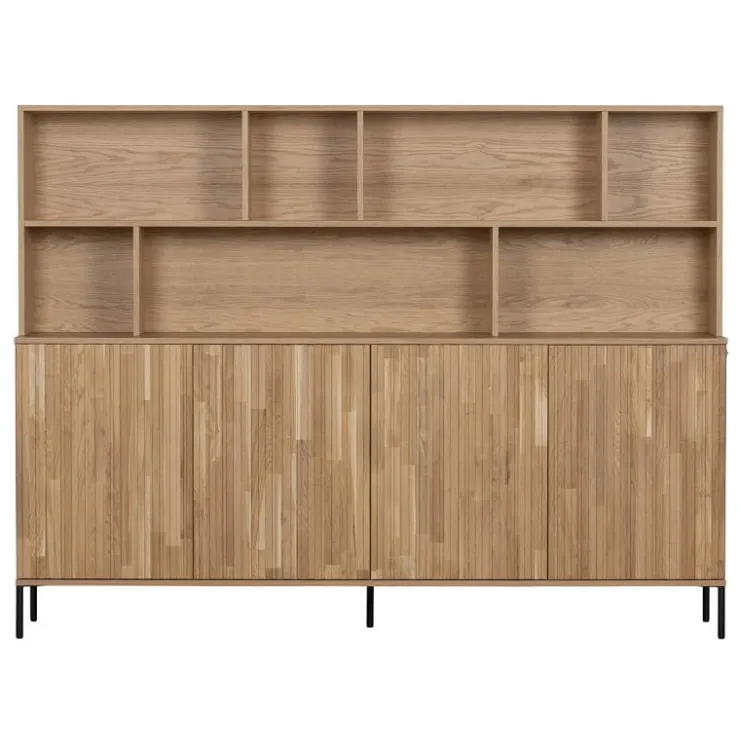 Trendhopper Wandkast Gravure New Eiken Blanke lak^ Opbergkasten
